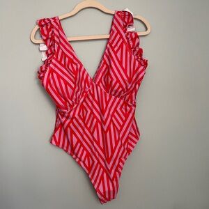 Ruffle one piece bathing suit | Size XL |